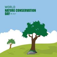 vector del día mundial de la conservación de la naturaleza. bueno para el día mundial de la conservación de la naturaleza. diseño simple y elegante