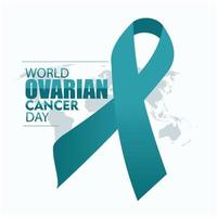 Vector World ovarian cancer day. good use for world ovarian cancer day flat illustration. simple and elegant design