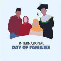 International Family Day Vector. Illustration of a family image. Good for International Family Day greetings. Simple and Elegant Design vector