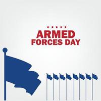 Armed forces day poster template design vector. Simple and elegant design vector