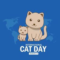 vector del día internacional del gato. bueno para el día internacional del gato. diseño simple y elegante