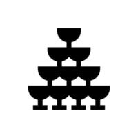 wedding icon set glyph style vector