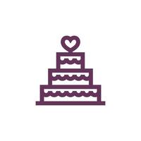 cake icon vector for web, computer and mobile app