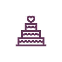 cake icon vector for web, computer and mobile app