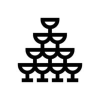 cocktail wedding icon line icon vector