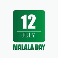 Malala Day Vector. Good for media history, advertisements, posters. Simple and elegant design vector