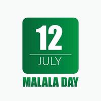 Malala Day Vector. Good for media history, advertisements, posters. Simple and elegant design vector