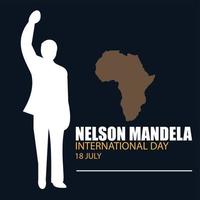 vector del día internacional de nelson mandela. baño para carteles, pancartas. diseño simple y elegante