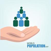 World Population Day Vector. Good for media history, advertisements, posters. Simple and elegant design vector