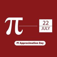 Vector for Pi Approximation Day. Simple and elegant design