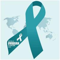 Vector World ovarian cancer day. good use for world ovarian cancer day flat illustration. simple and elegant design