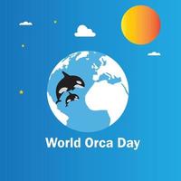 World Orca Day Vector. Good for World Orca Day. Simple and elegant design vector