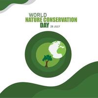 vector del día mundial de la conservación de la naturaleza. bueno para el día mundial de la conservación de la naturaleza. diseño simple y elegante