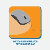 System Administrator Appreciation Day Vector . Good for posters, banners, social medias. Simple and elegant design