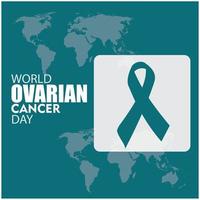 Vector World ovarian cancer day. good use for world ovarian cancer day flat illustration. simple and elegant design