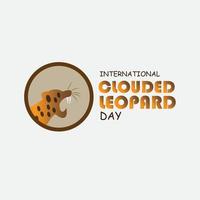 vector del día internacional del leopardo nublado. bueno para el día internacional del leopardo nublado. diseño simple y elegante