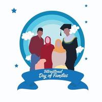 International Family Day Vector. Illustration of a family image. Good for International Family Day greetings. Simple and Elegant Design vector