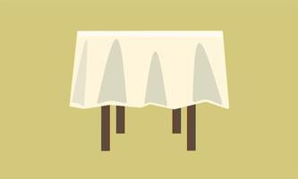 Table kitchen. Flat style vector illustration