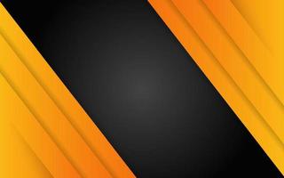 Abstract black and orange layer geometric background vector