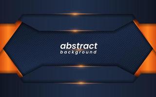 Abstract navy background with shiny orange gradient vector