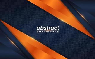 Abstract navy background with shiny orange gradient vector