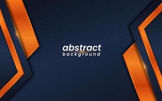 Abstract navy background with shiny orange gradient vector