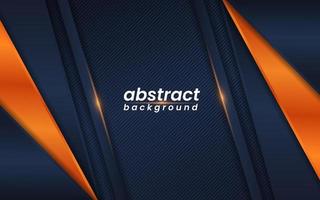 Abstract navy background with shiny orange gradient vector