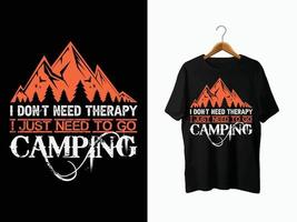 Camping T-Shirt Design. vector