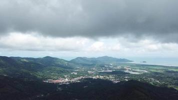 Fly toward Balik Pulau from Ayer Itam, Penang. video