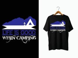 Camping T-Shirt Design. vector