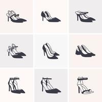 High Heels Collection. Vector Illustration