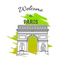 arc de triomphe vector illustration design