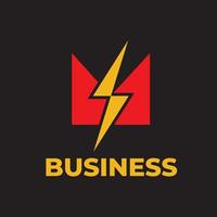 logotipo de flash m vector