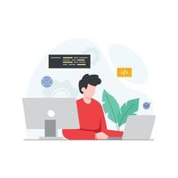 Web development concept illustration vector