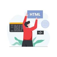 ilustración del concepto de desarrollo web vector