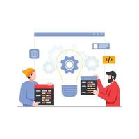 Web development concept illustration vector