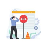 Error 404 not found concept illustration vector