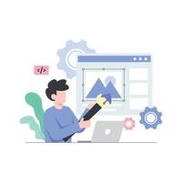 Web development concept illustration vector