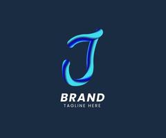 el logotipo de la letra j es un logotipo profesional limpio y elegante para empresas o personal vector