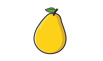 diseño de ilustración de vector de fruta de pera