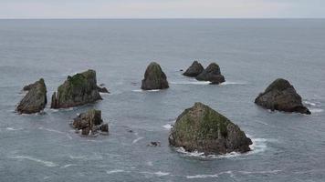 luchtfoto van nugget point, otago. video