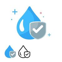 ahorrar agua concepto ilustración diseño plano vector eps10. elemento gráfico moderno para página de inicio, interfaz de usuario de estado vacío, infografía, icono con estilo diferente