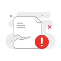 document file has been corrupt concept illustration flat design vector eps10. modern graphic element for landing page, empty state ui, infographic, icon, etc