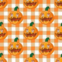 Seamless background with Halloween pumpkins. Seamless wrapping paper pattern. vector