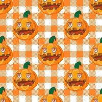 Seamless background with Halloween pumpkins. Seamless wrapping paper pattern. vector