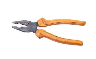 Old side cutting pliers isolated with clipping paths. photo