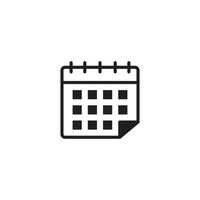 icono de línea de calendario. signo de estilo lineal para concepto móvil y diseño web. icono de vector de contorno. símbolo, ilustración de logotipo. gráfico vectorial