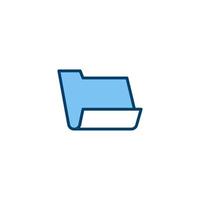 Folder line icon. line style sign for mobile concept and web design. Outline vector icon. Symbol, logo illustration. Vector graphic