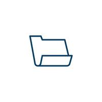 Folder line icon. line style sign for mobile concept and web design. Outline vector icon. Symbol, logo illustration. Vector graphic
