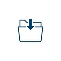 Folder line icon. line style sign for mobile concept and web design. Outline vector icon. Symbol, logo illustration. Vector graphic